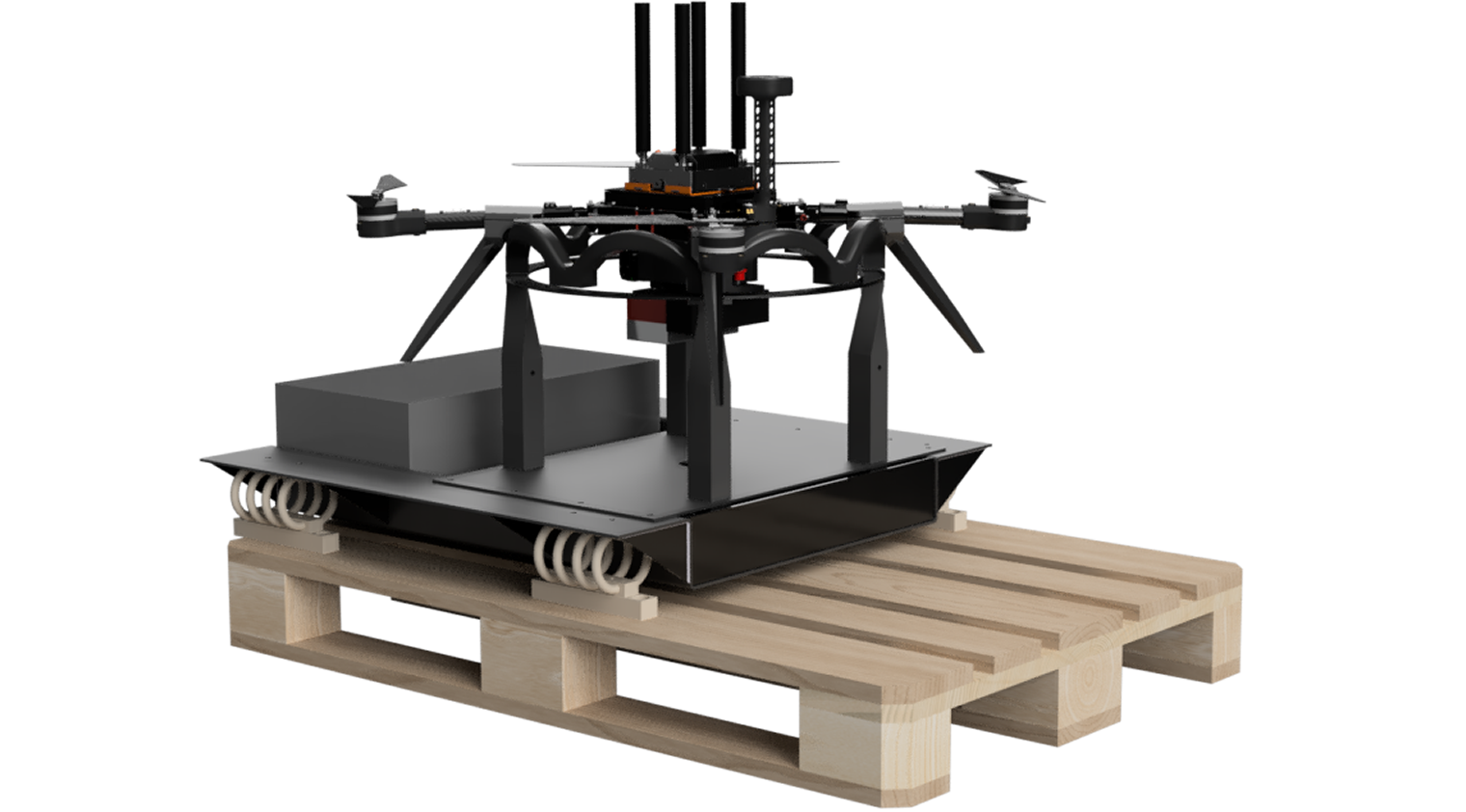 TELEVATOR mobiles Tether-UAV-System mit UAV-Trägerplattform